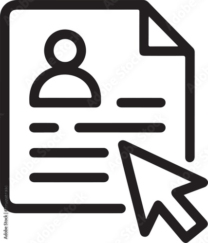 Clicking on a resume or profile document icon