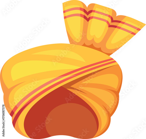 Indian turban headdress vector illustration