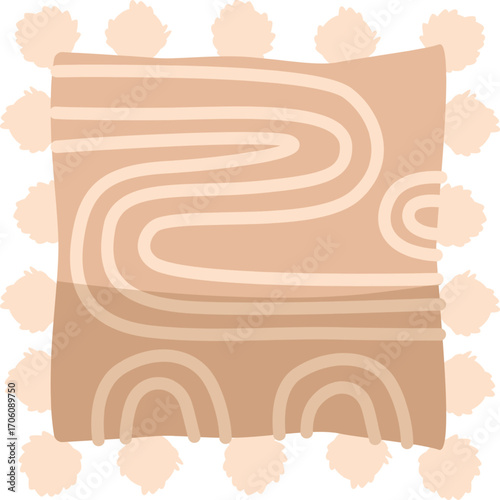 Pillow with native eastern print