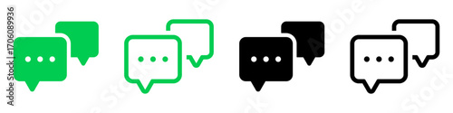 Comment icon speech bubble symbol. Chat message icons - talk message. Bubble chat icon. web vector icon	
