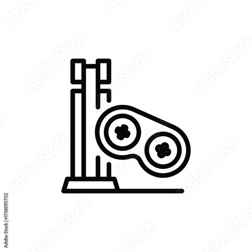 Coinoperated binoculars are mounted on a stand