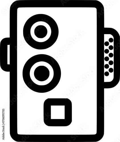 recorder outline icon vector
