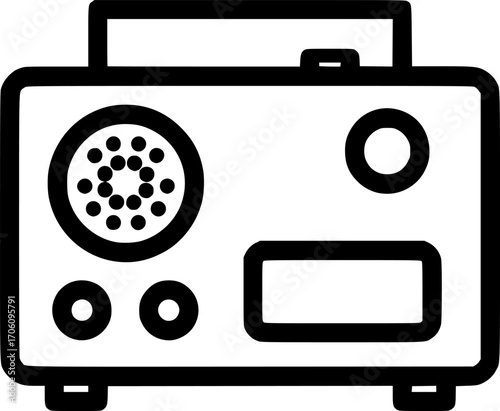 recorder outline icon vector
