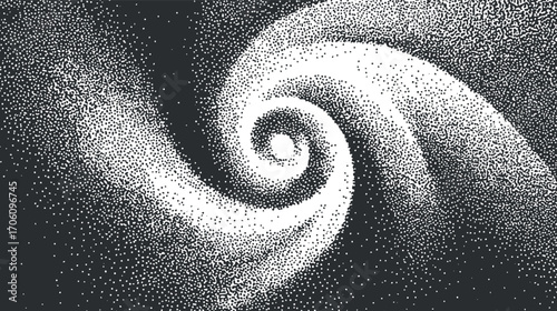 A mesmerizing abstract representation of a spiral galaxy with swirling patterns and cosmic elements.