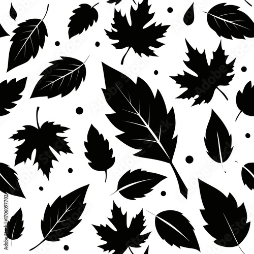 Motif floral homogène avec feuilles d'érable, illustration de la nature du printemps