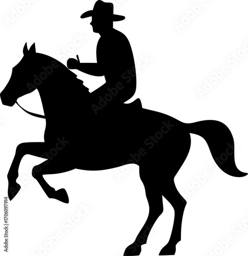 cowboy riding horse