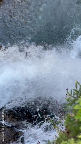 water flowing over rocks