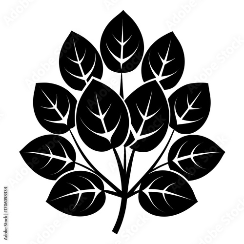 Un vecteur floral et harmonieux avec un motif de feuilles et de branches qui illustre une nature luxuriante et verte