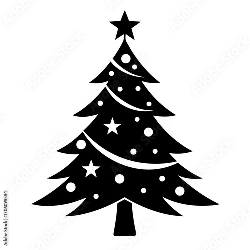 Blue star-shaped snowflake illustration with a unique cold ice design for a winter holiday decoration