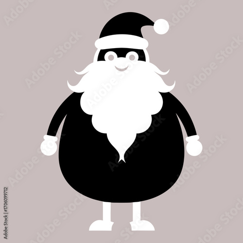 Vector drawing of a funny 3-D snowman character with a caduceus, celebrating a holiday like Christmas or Halloween