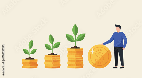 Financial Growth and Investment with Growing Money Stacks