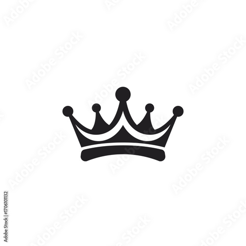 Stylized crown icon representing royalty, leadership, and excellence on a white background. EPS 10.