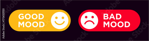 bad and good mood mode toggle switch button