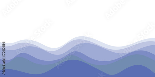 Abstract blue ocean wave background