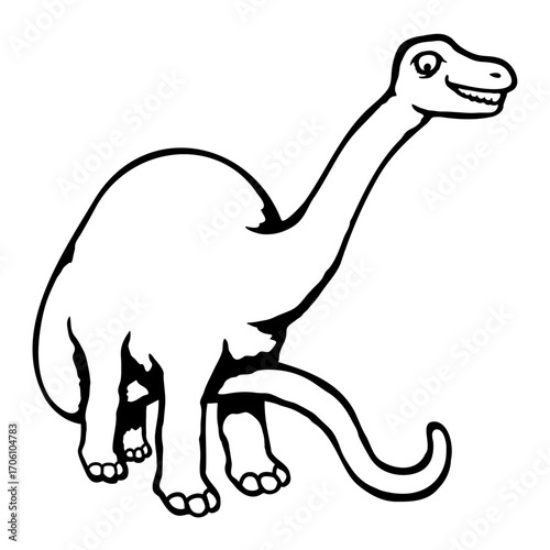Brachiosaurus Crazy Smile Long Neck Dinosaur Funny Dino