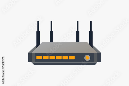wireless router isolated on white
