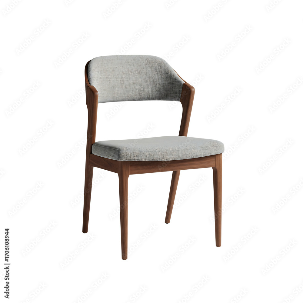 custom made wallpaper toronto digitalModern upholstered wooden dining chair with curved back isolated on a transparent background furniture