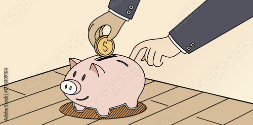 business people working, with office supplies around	