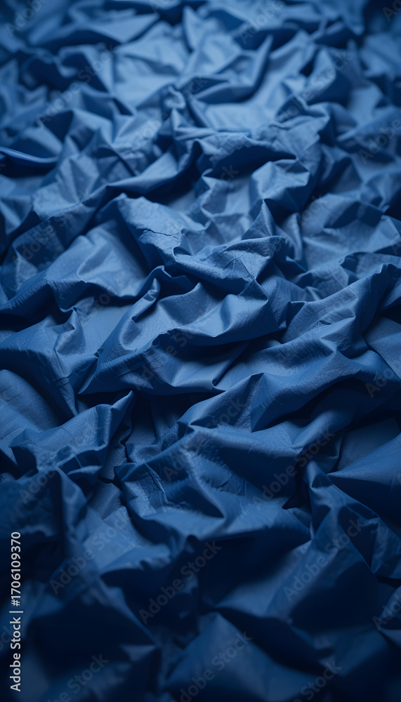 Obraz premium wrinkled navy blue cloth surface.