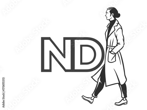 Monogram Logo of North Dakota State Capitol Building