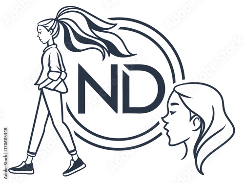Monogram Logo of North Dakota State Capitol Building