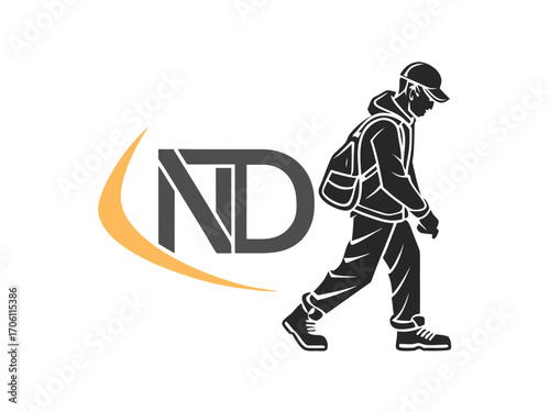 Monogram Logo of North Dakota State Capitol Building