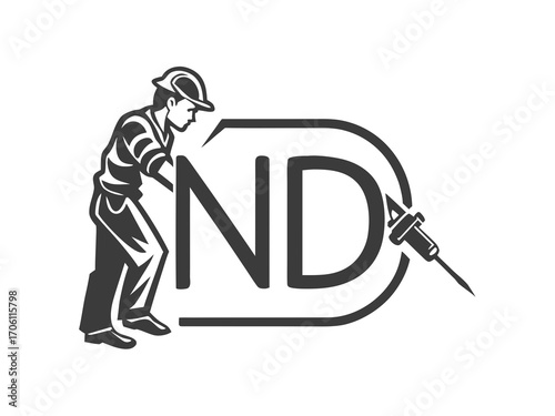 Monogram Logo of North Dakota State Capitol Building