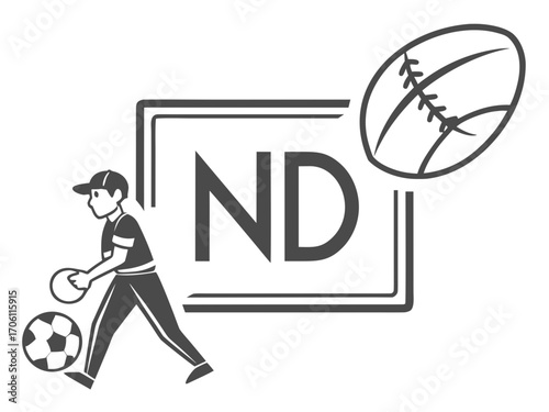 Monogram Logo of North Dakota State Capitol Building