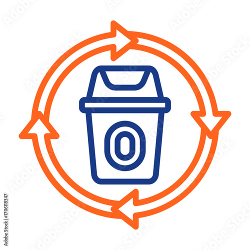 Zero Waste Color Vector Icon