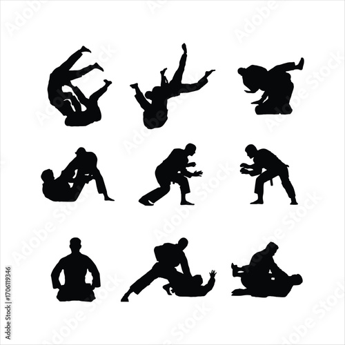 jiu-jitsu martial arts movement icon