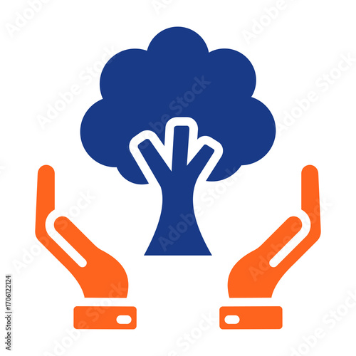Tree Care Fill Vector Icon