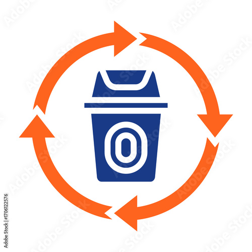Zero Waste Fill Vector Icon