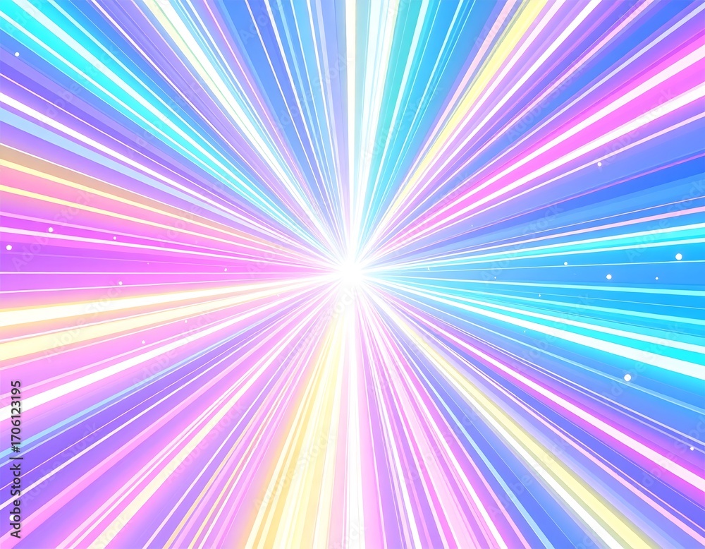 Obraz premium Colorful Light Rays Burst