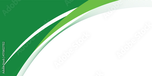 Modern green banner background. Graphic design banner pattern background template with dynamic wave shapes. Vector