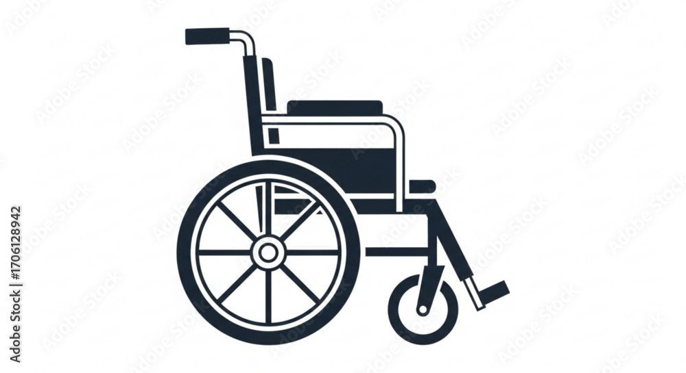 Fototapeta premium Illustration of a wheelchair, a mobility aid for individuals with disabilities, providing independence and accessibility