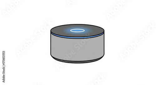 Smart speaker with voice assistant modern technology for home automation, entertainment, and information access concept