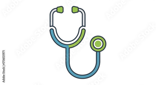 Illustration of a stethoscope, symbolizing healthcare, medicine, and the vital role of medical professionals