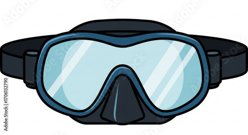 Diving mask, essential equipment for underwater exploration, providing clear vision and protection for scuba diving