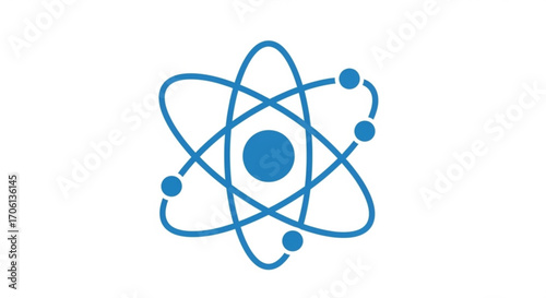 Atom icon, representing science, energy, and the fundamental building blocks of matter and the universe