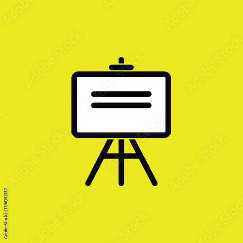 wooden easel with blank canvas