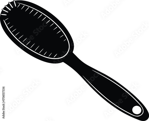 hairbrush silhouette vector illustration
