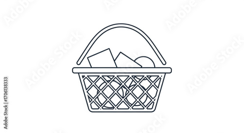 Picnic basket, a traditional container for outdoor meals, symbolizing leisure, relaxation, and enjoyment of nature during gatherings