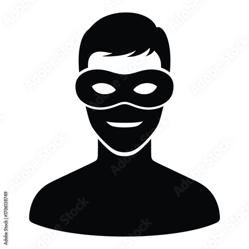 Anonymous figure wearing a mask stealthy silhouette of a person for security and privacy concepts silhouette