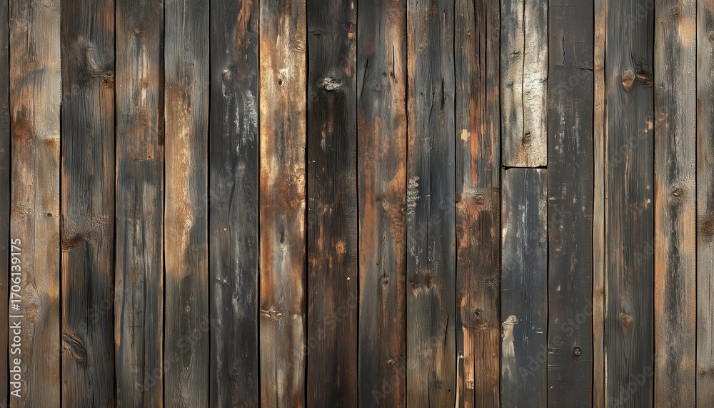 Fototapeta premium Aged And Weathered Wooden Planks: A Detailed Rendering Of Worn Boards