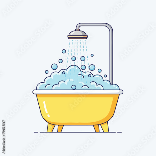bath in the bathroom