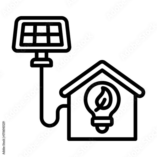 Green Energy Line Vector Icon