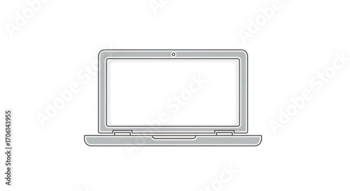 laptop isolated on white background