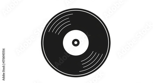 vinyl record isolated on white