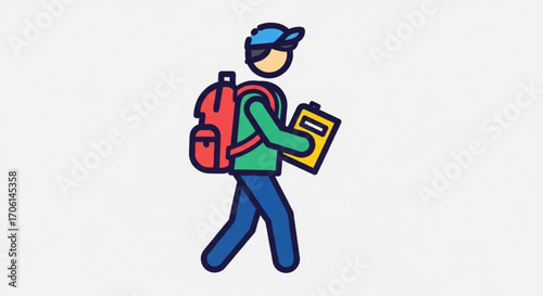 business man and woman with arrow
