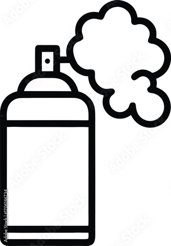 tear gas cloud outline vector icon